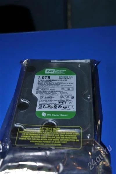 Лот: 1127013. Фото: 1. Western Digital WD10EARS 1Tb... Жёсткие диски (HDD)