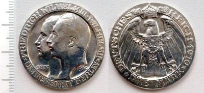 Лот: 8272755. Фото: 1. Германия (Пруссия). 3 марки 1910... Германия и Австрия