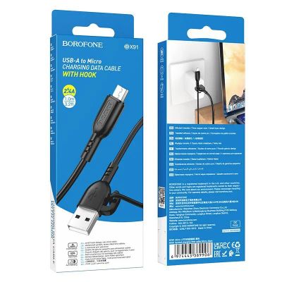 Лот: 22143983. Фото: 1. Кабель BOROFONE microUSB BX-91... Дата-кабели, переходники