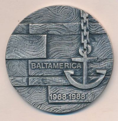 Лот: 19706825. Фото: 1. Польша 1988 медаль БАЛТАмерика... Памятные медали