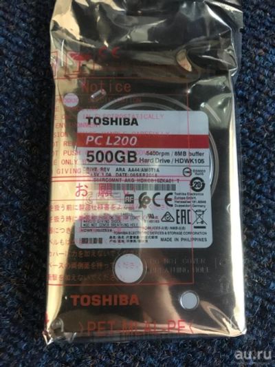 Лот: 13444547. Фото: 1. 2.5 дюйма HDD 500Gb 2,5" Toshiba... Жёсткие диски