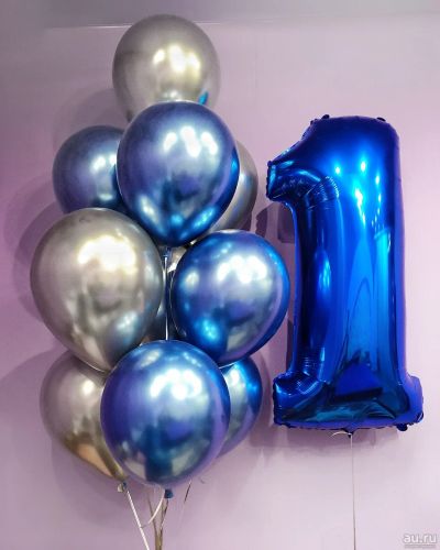 Лот: 14901294. Фото: 1. Хромированные шары с гелием (гелиевые... Воздушные шары