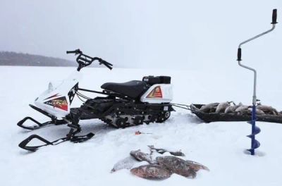 Лот: 21080054. Фото: 1. Мини-снегоход БУРЛАК Рыбинка Б... Снегоходы, квадроциклы