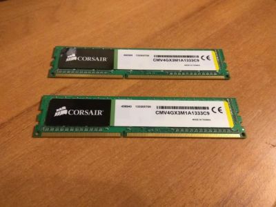 Лот: 11148088. Фото: 1. Оперативная память Corsair 4 GBx2... Оперативная память