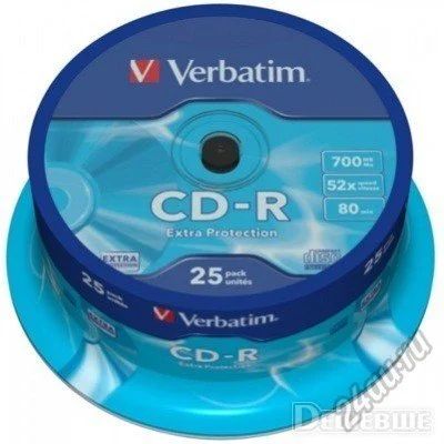Лот: 5548875. Фото: 1. Диск CD-R Verbatim 700Mb 52x Cake... CD, DVD, BluRay