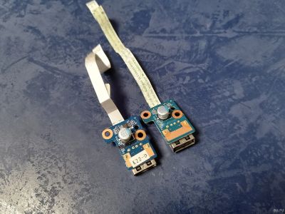 Лот: 17720465. Фото: 1. Б/У плата с разъемом USB на шлейфе... Платы расширения, контроллеры, доп. порты