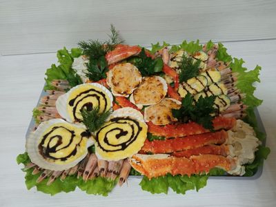 Лот: 19163312. Фото: 1. Шикарное блюдо из морепродуктов... Готовые блюда