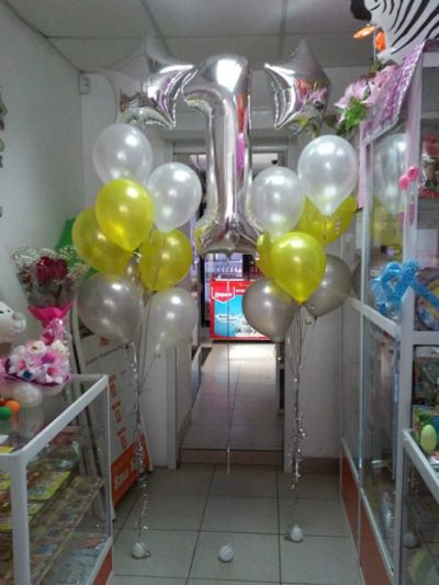 Лот: 7127602. Фото: 1. Композиция из шаров на 1 годик... Воздушные шары