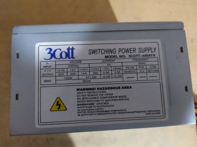 Лот: 21062438. Фото: 1. Блок питания 3Cott-450ATX 550W. Корпуса, блоки питания
