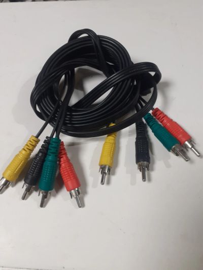 Лот: 21423606. Фото: 1. Кабель тюльпан RCA 4. Сетевые кабели