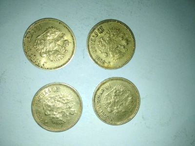 Лот: 12886561. Фото: 1. Золотой монеты Николай 2 10 рублей... Россия до 1917 года