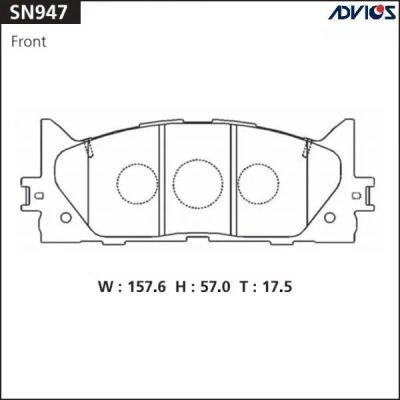 Лот: 11743880. Фото: 1. Тормозные колодки advics toyota... Тормозная система