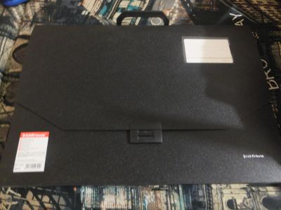 Лот: 4896596. Фото: 1. Портфель А3 черный. Папки, портфели