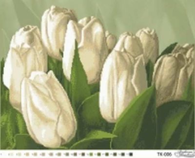 Лот: 5167681. Фото: 1. Тюльпаны. Заготовка под бисер... Вышивание