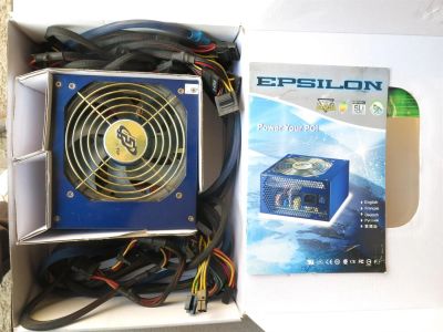 Лот: 2967458. Фото: 1. Блок питания Epsilon 600 W. Корпуса, блоки питания