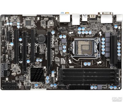Лот: 13148979. Фото: 1. Материнская плата ASRock B75 Pro3... Материнские платы