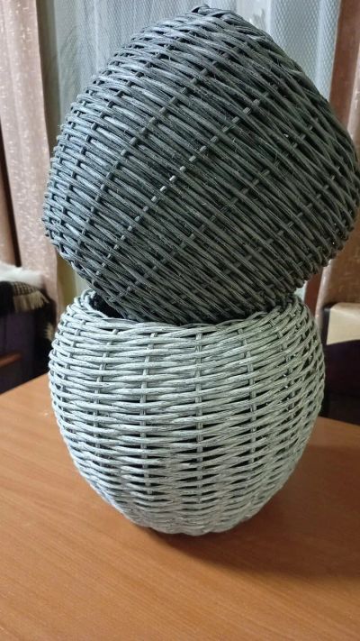 Лот: 24680206. Фото: 1. Кашпо, в подарок,. Плетение из лозы, лыка, бересты