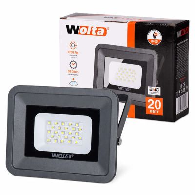 Лот: 12478474. Фото: 1. Прожектор светодиодный WOLTA WFL-20W... Другое освещение