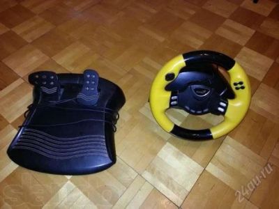 Лот: 2233141. Фото: 1. Игровой руль Genius Speed Wheel... Аксессуары для игровых приставок, консолей, геймпады