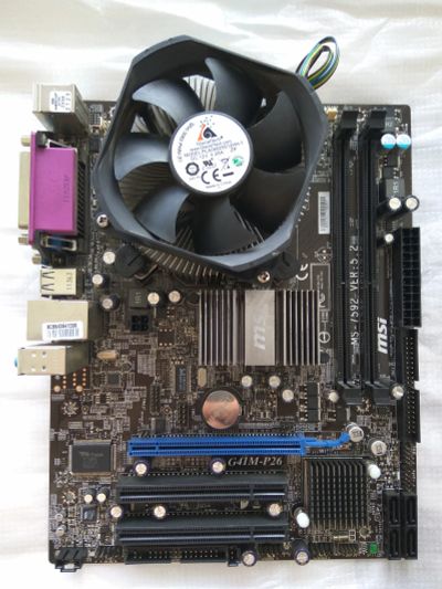 Лот: 18843396. Фото: 1. MSI G41M-P26 + Intel Pentium E6700. Материнские платы