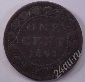 Лот: 240144. Фото: 1. Британская Канада. 1 цент 1891г... Америка