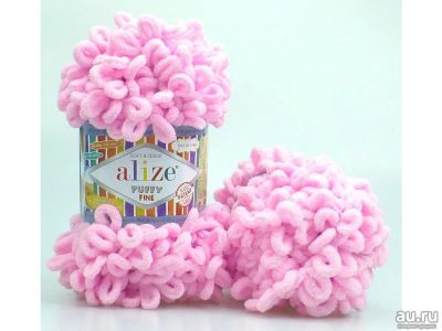 Лот: 18474234. Фото: 1. Пряжа Ализе Пуффи Файн Alize Puffy... Ткани, нитки, пряжа