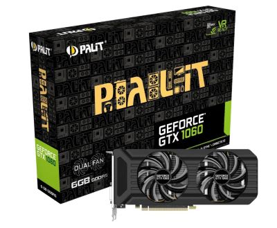 Лот: 11826646. Фото: 1. Видеокарта Palit GeForce GTX 1060... Видеокарты