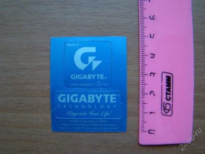 Лот: 30419. Фото: 1. Наклейка из двух частей GIGABYTE... Красноярск