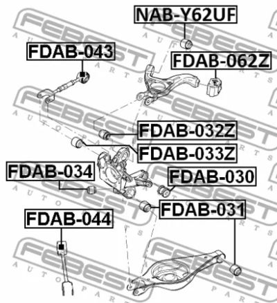 Лот: 18592730. Фото: 1. Сайленблок задней цапфы FDAB032Z... Ходовая, подвеска, рулевое управление