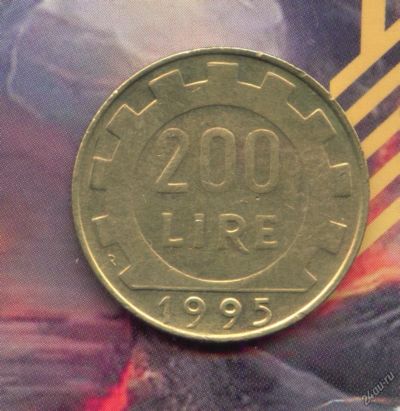 Лот: 8830976. Фото: 1. Италия 200 лир 1995. Европа