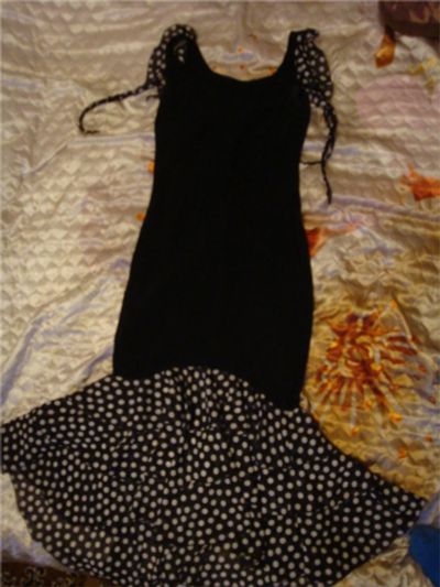 Лот: 6898146. Фото: 1. черное платье (стрейч с шифоном... Платья