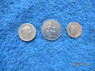 Лот: 18390676. Фото: 1. монеты англия 3 шт лотом - 100... Великобритания и острова
