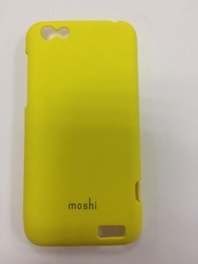 Лот: 10536427. Фото: 1. Чехол HTC One V Пластик Желтый... Чехлы, бамперы