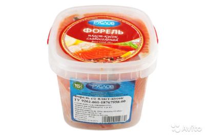 Лот: 11371655. Фото: 1. Форель кусок, слабосоленая, 0... Икра, рыба, морепродукты