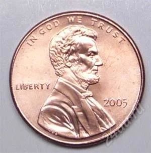 Лот: 1568806. Фото: 1. США. 1 цент 2005г. Америка