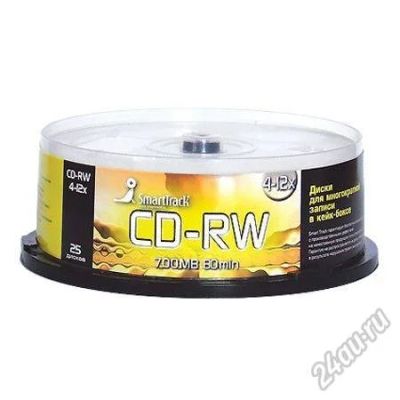 Лот: 5548879. Фото: 1. Диск CD-RW Smart Track 700Mb 12x... CD, DVD, BluRay