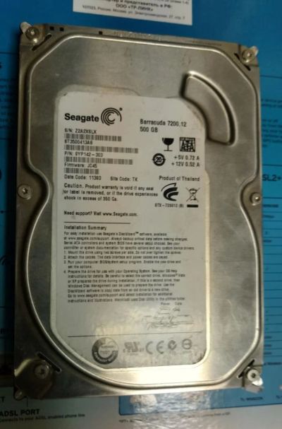 Лот: 10571301. Фото: 1. Винчестер 500Гб Seagate Barracuda... Жёсткие диски (HDD)