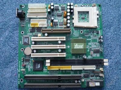 Лот: 900407. Фото: 1. Материнка Acorp 6Via\ZX85 + сeleron... Материнские платы