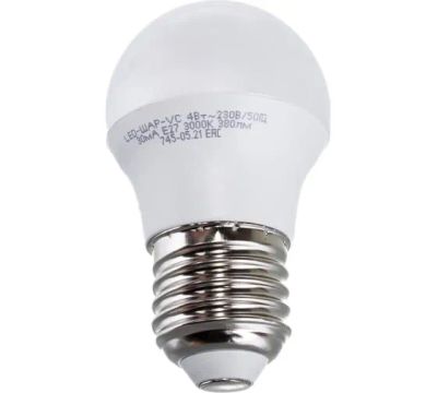 Лот: 23270841. Фото: 1. Лампа светодиодная LED-ШАР-VC... Лампочки