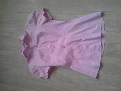 Лот: 3832196. Фото: 1. Рубашка блузка розовая benetton. Блузы, рубашки, водолазки