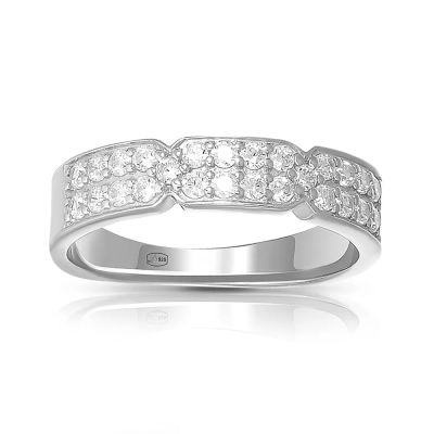 Лот: 23820753. Фото: 1. Кольцо TALANT из серебра с фианитами. Кольца, перстни