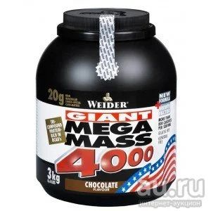 Лот: 9535387. Фото: 1. Гейнер Mega Mass 4000 Weider 3kg... Спортивное питание, витамины