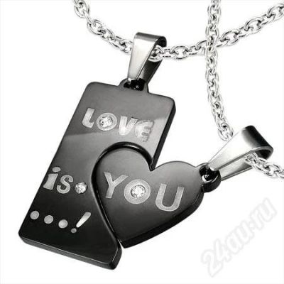 Лот: 198425. Фото: 1. Кулон двойной "Love is You". Цепочки