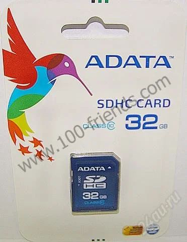 Лот: 1941925. Фото: 1. Карта памяти "A-Data" SD 32Gb... Карты памяти