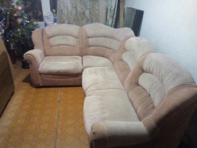 Лот: 10865682. Фото: 1. Диван угловой + кресло кровать... Диваны