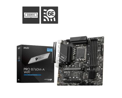 Лот: 20944800. Фото: 1. Материнская плата MSI Pro B760M-A... Материнские платы