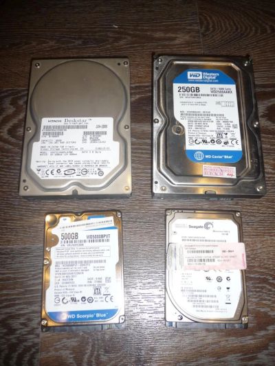 Лот: 7901964. Фото: 1. Четыре жёстких диска одним лотом... Жёсткие диски (HDD)