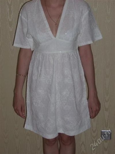 Лот: 1825108. Фото: 1. Платье белое 100% хлопок новое... Платья