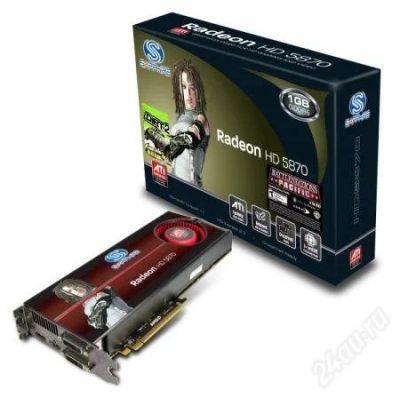 Лот: 140679. Фото: 1. Видеокарта Sapphire 5870 1G GDDR5... Видеокарты