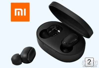 Лот: 18273306. Фото: 1. Xiaomi Redmi AirDots 2 Black 100... Наушники, гарнитуры